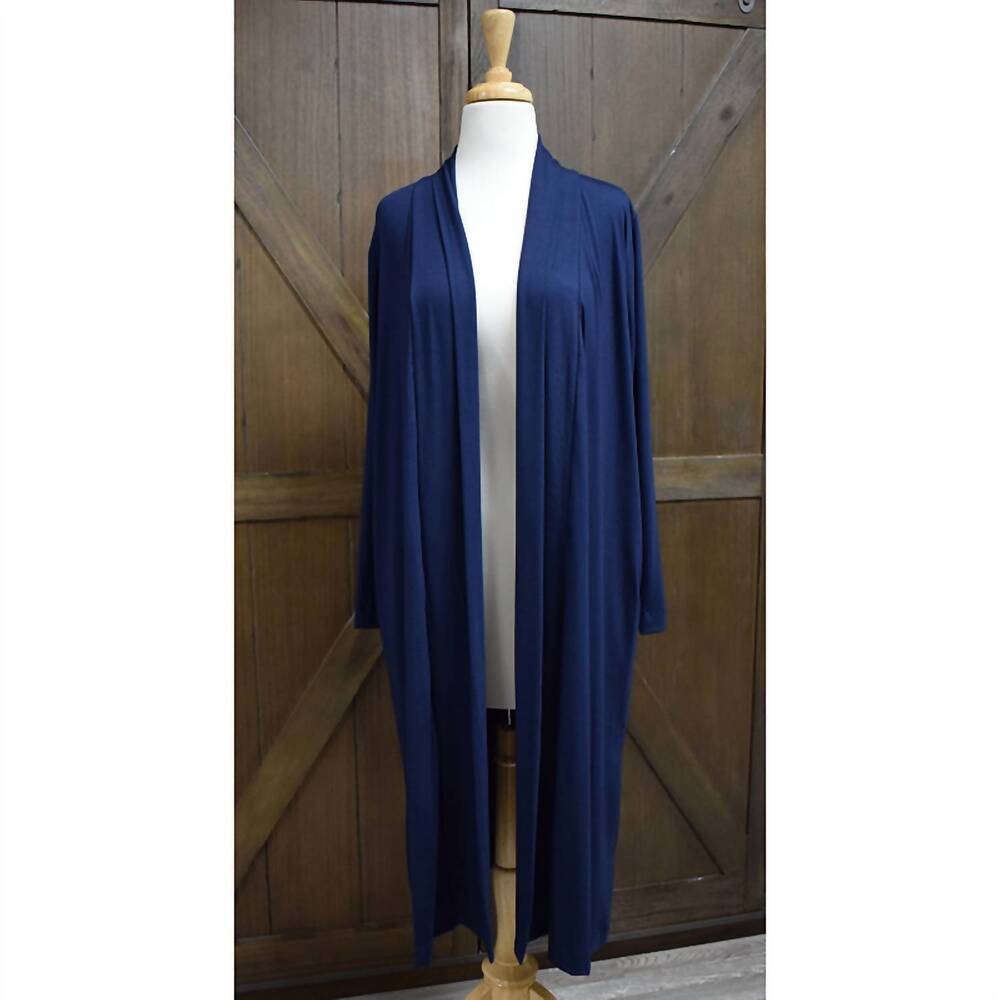 NEW INOAH women's open front duster in navy